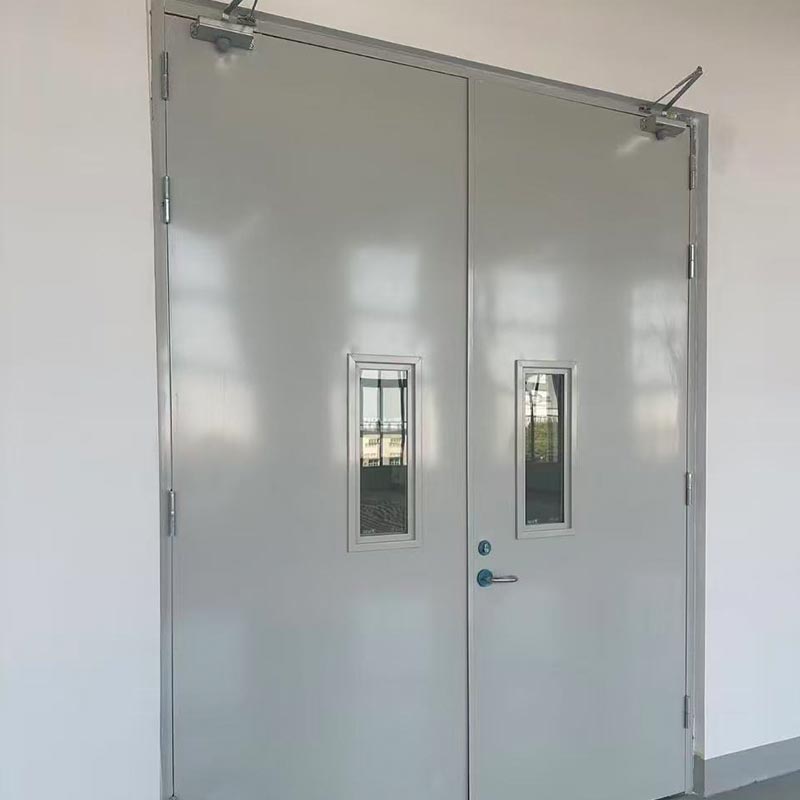 Porta ignífuga d'acer aïllada resistent per a planta industrial