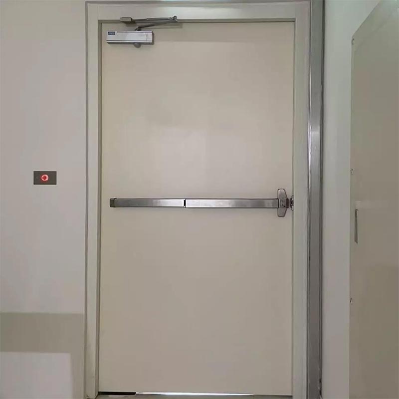 Porta ignífuga d'acer per a eix de canonada