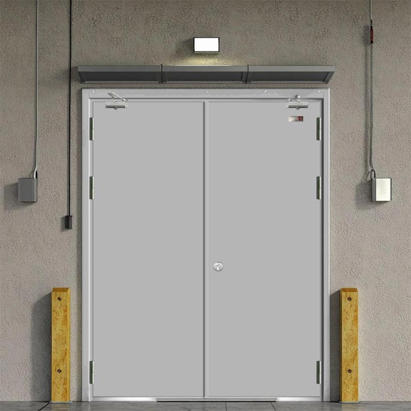 Porta ignífuga d'acer i fusta d'aïllament d'oficines d'emmagatzematge
